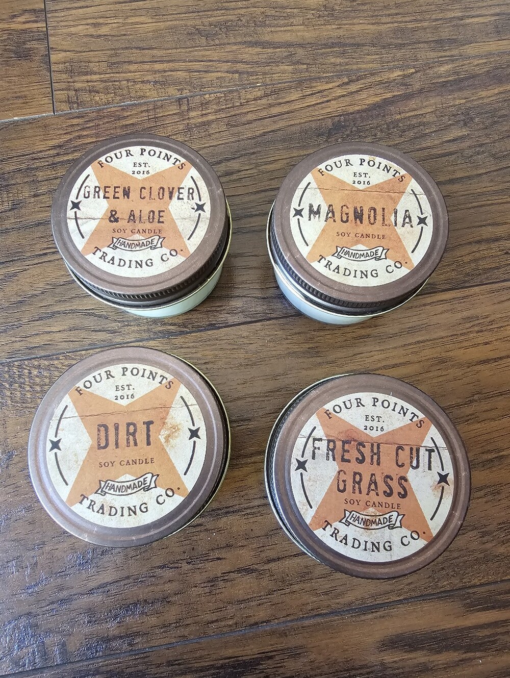 NWT Four Points Trading Co Soy Candle Gift Set 4 Pack Nature Collection 4oz